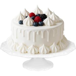 12″ White Cake Stand for 10″ Cake, Porcelain Cake Plate, Cake Pedestal Stand, Round Dessert Stand, Wedding Cake Stand for Party, Birthday, Baby Shower, Christmas, Home Decorating Cake Display Stand(12 Inch (for up to 10″ Cake))